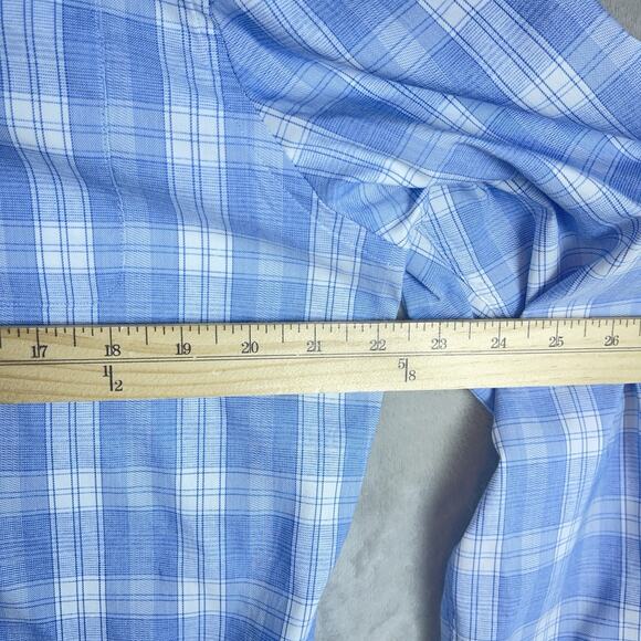 Johnnie O Performance Blaise Laguna Blue Bamboo Mix Long Sleeve Shirt Size Med - Picture 9 of 12